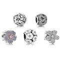 925 Sterling Silver European Charms com AAA CZ